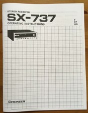  Pioneer SX-737 Ricevitore Stereo AM/FM - Manuale del proprietario e istruzioni per l'uso 