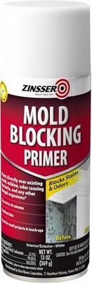 Zinsser MOLD BLOCKING PRIMER 13 oz. White Water-Based Alkyd Masonry Metal 287512
