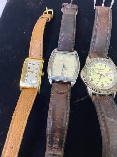 3 Wrist Watches RSN Classic Kenneth Cole Seiko