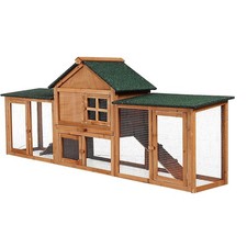 Pet Chicken Coop Rabbit Hutch Extra Large Wooden Chicken House Run XL Hen Cage