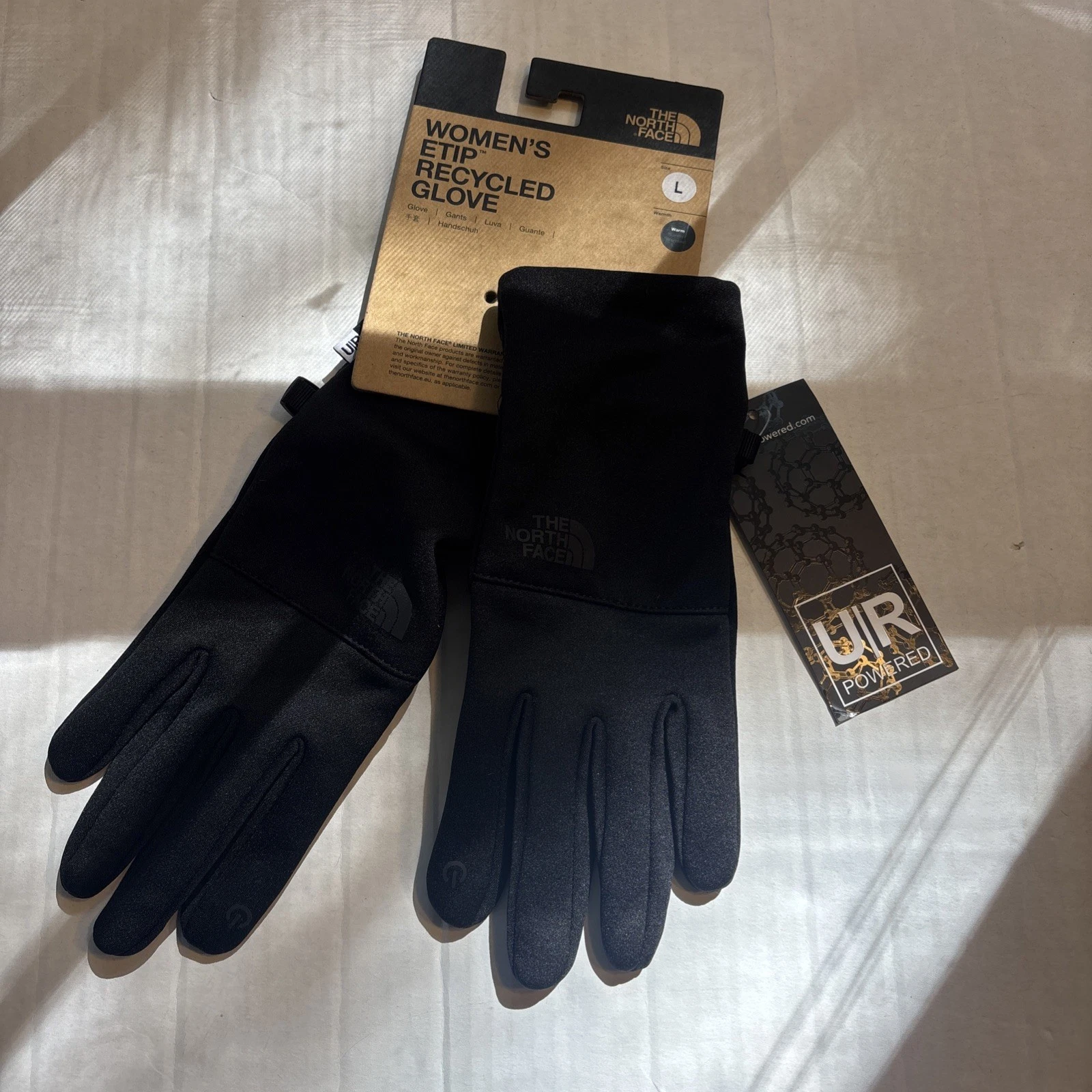 The North Face Etip Recycled Women's Gloves Color TNF Black Large NWT