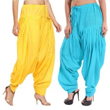 Pure cotton Multi-colors Plain Patiala Salwar Pants for Women  Girls