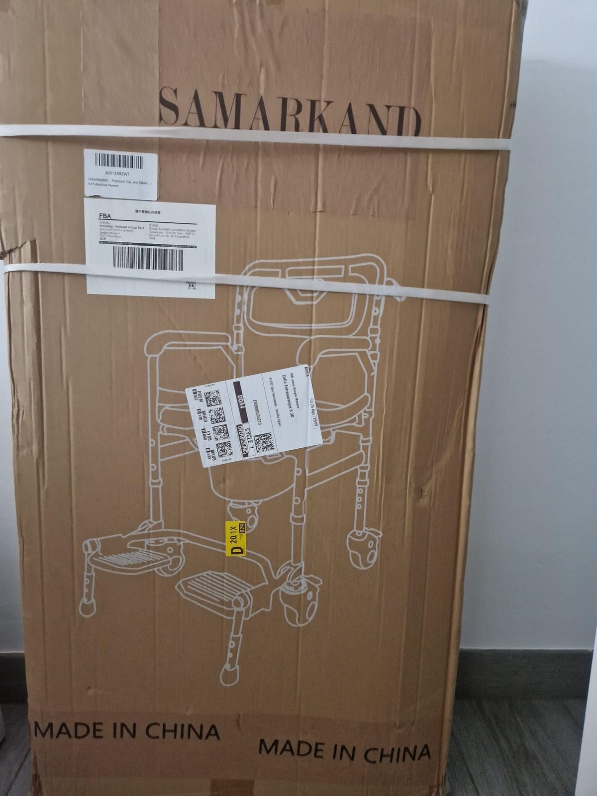 3 in 1 Commode Shower Chair with Wheels + Wheelchair Tray + Footrest – Rol