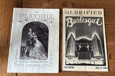 A 1939 Glorified Burlesque program and an 1936 Ethel Barrymore Theatre Playbill