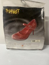 Red Ruby Slippers Dorothy Wizard of Oz Glinda Costume Heels Shoes Woman  s 8