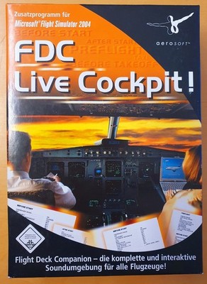 Rarität FDC LIVE COCKPIT Add-on Microsoft FLIGHT SIMULATOR 2004 FS 2004 Aerosoft