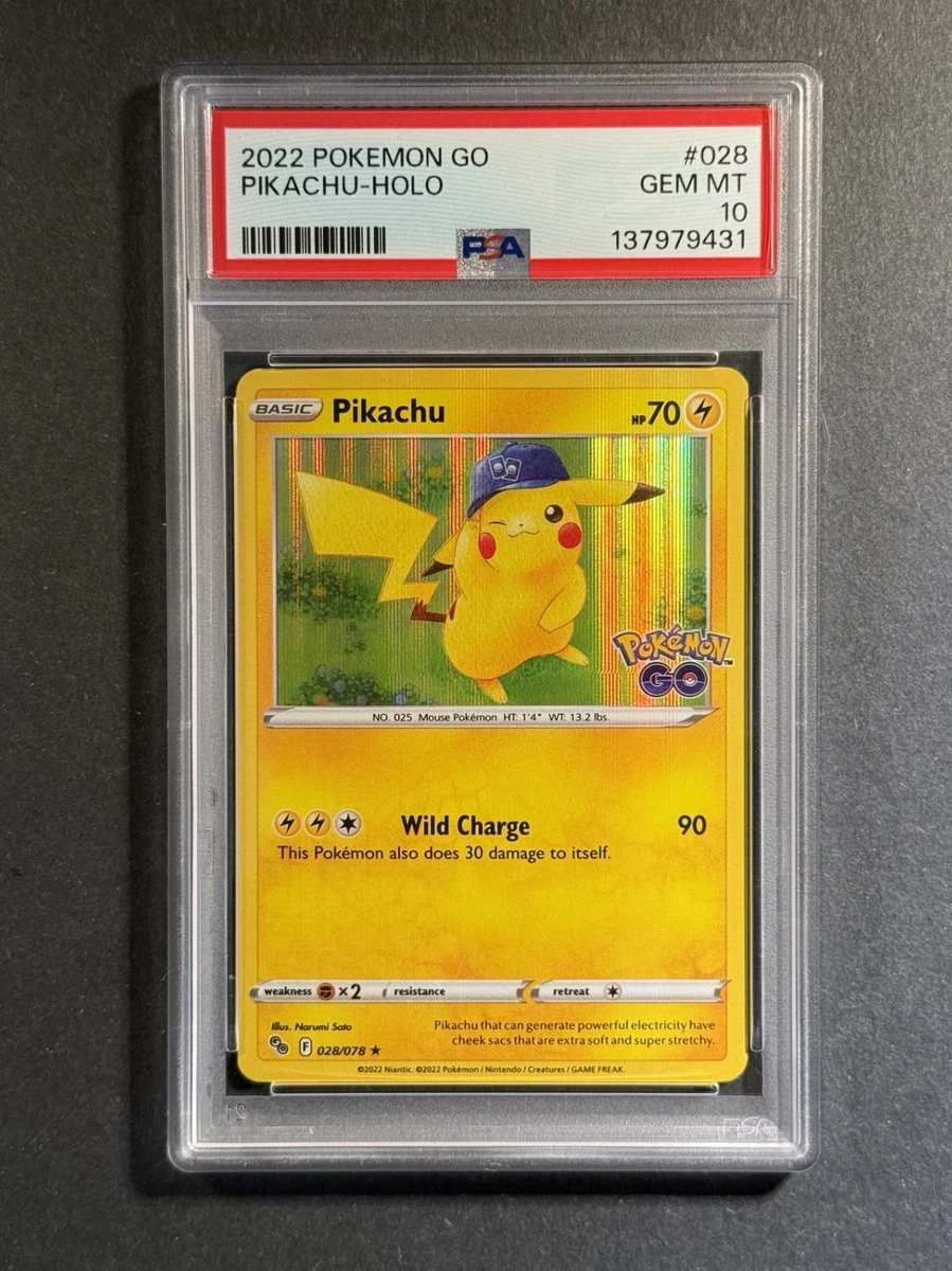 Pikachu Pokémon TCG Grade 10 Rare Individual Collectible Card Game
