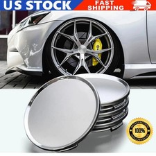 4pcs Universal Chrome Car Wheel Center Caps Tyre Rim Hub Cap Cover Abs Plastic.