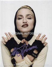 MADONNA - POP ICON - EARLY POSE - HAND SIGNED AUTOGRAPHED PHOTO COA