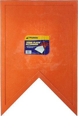 Softball Home Plate Extension 25x16 Rubber Strike Zone Training Mat Orange