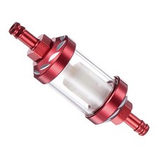 Universal Motorcycle Petrol Fuel Gasoline Oil Filter, Red