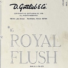 Gottlieb Royal Flush Pinball Machine Game Man...