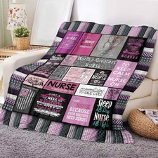 50"x60" Soft Nurse Blanket Women Christmas Gifts Warm Fleece Throw Couch Bed