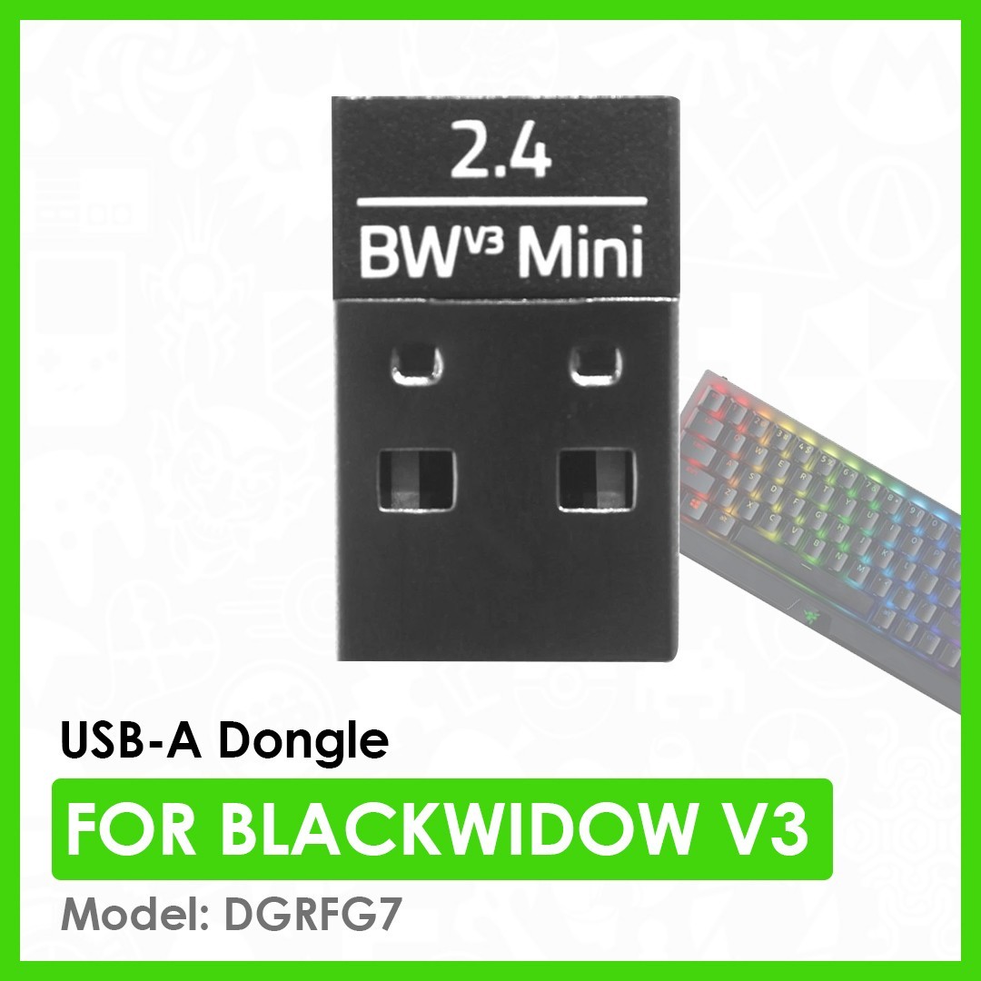 Razer USB-A Dongle for BlackWidow V3 Mini Gaming Keyboard | Black | DGRFG7