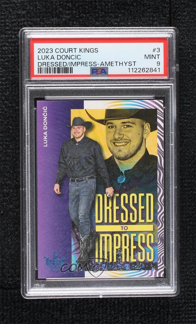 2023 Court Kings Dressed to Impress Amethyst /99 Luka Doncic #3 PSA 9 MINT 14t3
