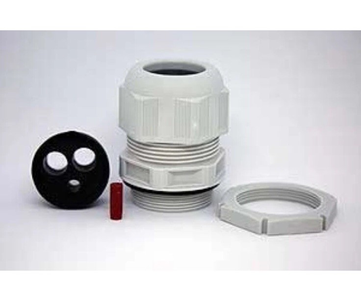 Wiska TKE/P40 Grey Plastic Tails Kit c/W Multiple Insert, Locknut and Blanking I