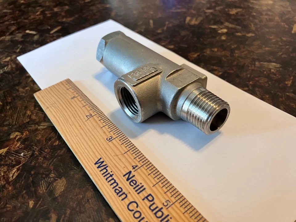 Neptune, RV-316-4, 2000 PSI  Pressure Relief Valve -Stainless Steel 1/2 inch NPT - Image 2 of 4