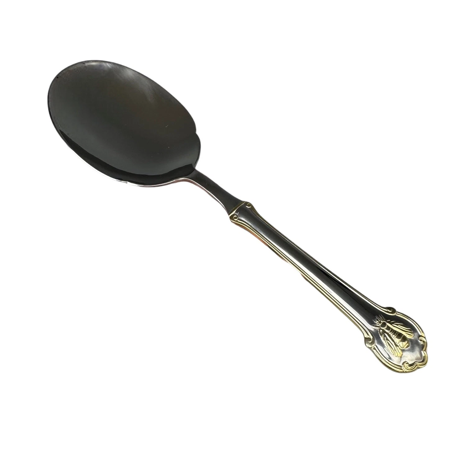 Wallace Napoleon Bee Gold Accent 18/10 Stainless Steel Large Serving Spoon