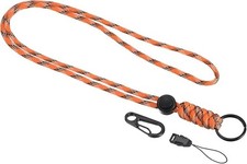 20" Paracord Lanyard Neck Keyring Cord Strap Badge Holder Camouflage Orange