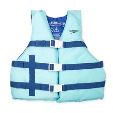 Speedo Junior Basic Life Vest Youth Swimming Safety Jacket Blue, 55-88 Pounds