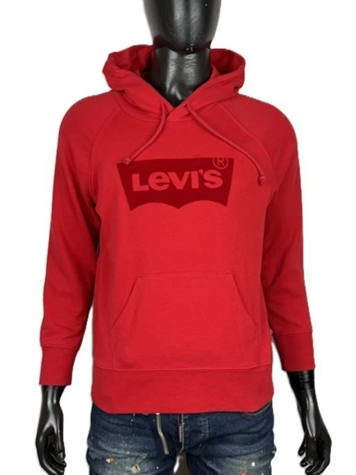 Sweat à capuche homme Levi’s rouge à capuche logo coton Batwing sweat à... - Photo 3/4