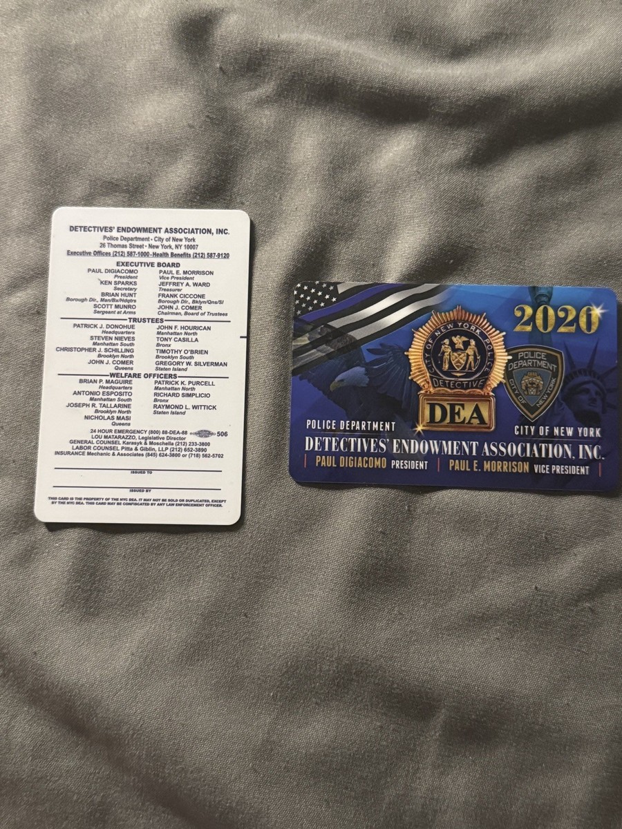 TWO 2020 NYPD Detective Endowment Association DEA cards | eBay