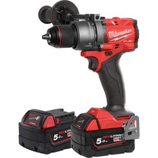 Milwaukee M18 FPD3 Fuel Gen4 Combi Drill 18V Brushless 2x5Ah Batteries Charger