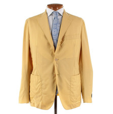 Belvest NWD Wool / Silk Blend Sport Coat Size 52R 42R US In Solid Yellow
