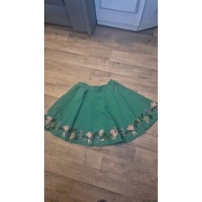 Prairie Boho Embroidered Skirt Flowy Floral Western Cottagecore Small