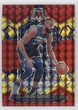 2023 Panini Mosaic Choice Red & Yellow Fusion Prizm 52/75 Rudy Gobert #52 14t3