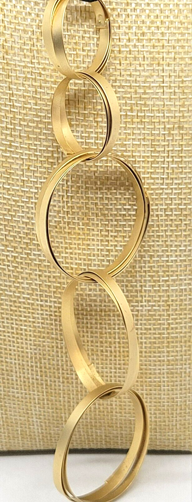 Mid Century Interlocking Circle Statement Necklac… - image 3