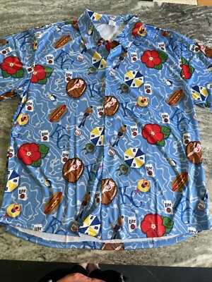 Men’s Kansas City Royals Miller Lite Hawaiian Shirt XL
