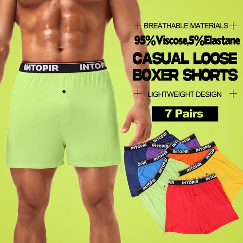 Herren Unterwäsche Boxer Soft Bambus Herren Boxershorts Unterwäsche Männer 7er Pack - Bild 4 von 12