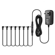 9V DC 1A Guitar Effect Pedal Center Positive Adapter  7 way Daisy Chain Cable