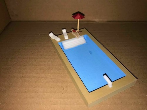 Juego de piscina rectangular escala N. (Sin pintar) - Imagen 8 de 10