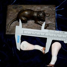 Antique original bisque legs for Dollhouse Doll 2 1/4 inch - 58mm