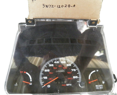 3W7Z-12029-AA INSTRUMENT CLUSTER anolog temp MPH gas zero miles by Motorcraft