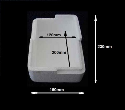 Vladatwork Polystyrene Insulated Box – 260 X 180 X 120mm, Food Fish Reptile Perishable Shipping