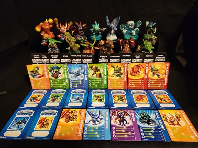 13 Skylanders Original Spyros Adventure w/ Cards & Stickers - Bash, Gill, Boomer