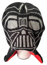 Hat Boy s Star Wars Darth Vader Graphic Black Beanie Ear Flaps Fleece Lined