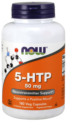 NOW Supplements- 5-HTP (5-hydroxytryptophan) 50 mg- Neurotransmitter Support*- 1