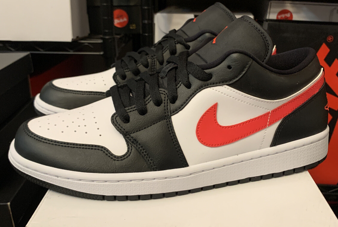 jordan 1 low siren red black white