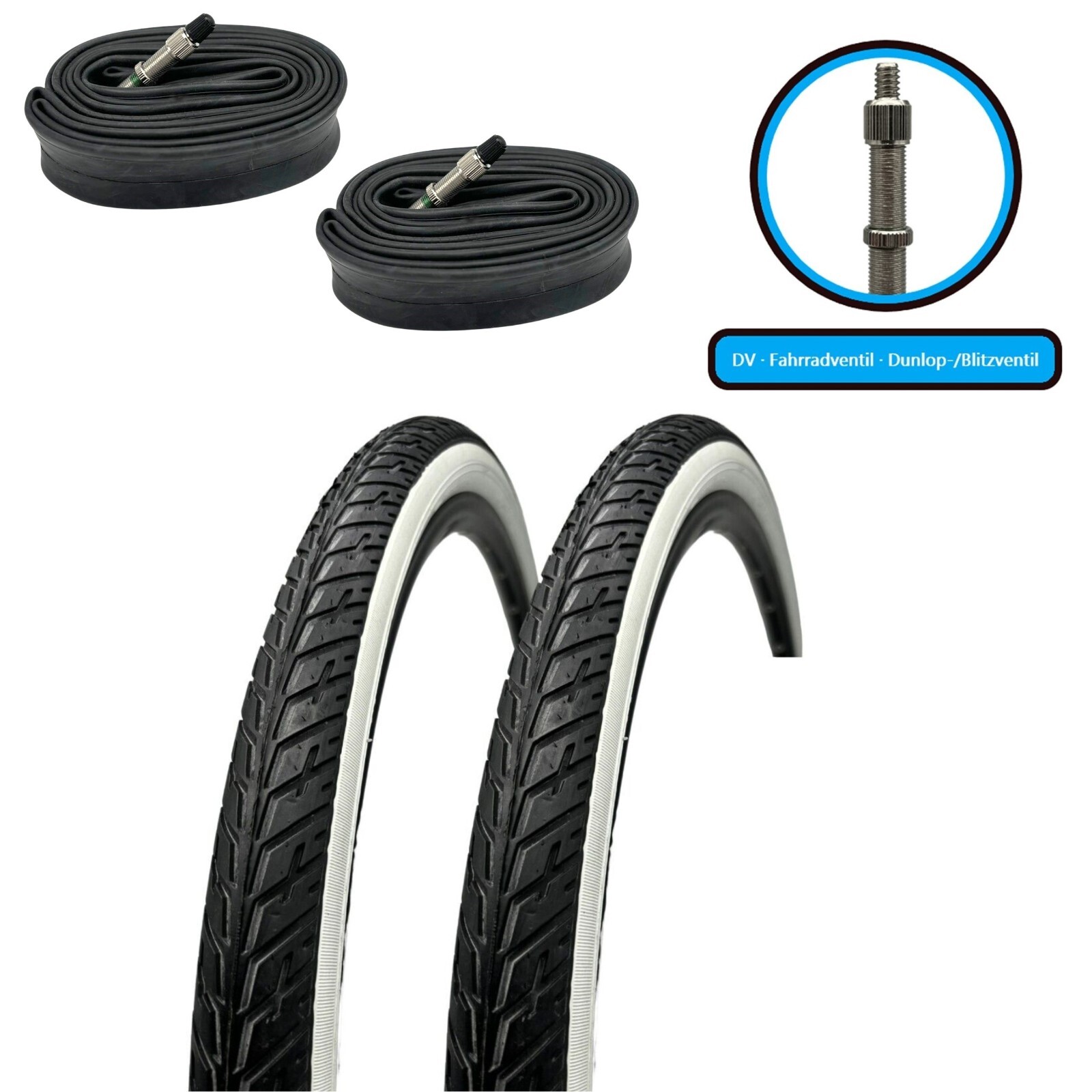 Kujo 2 Stk. 28 Zoll Reifen 700x35c Inkl. Schlu00e4uche AV, 37-622, KU-2001 | Galaxy Fahrradhandel