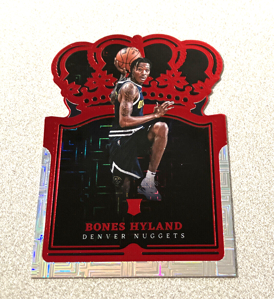 2021-22 Panini Crown Royale Red Asia Die Cut RC #15 Bones Hyland Nuggets