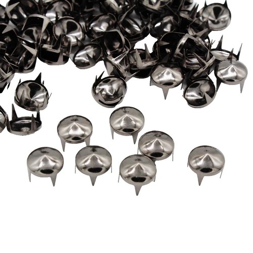 100 Pcs Silver Tone Metal Dome Claw Studs - 8mm Punk Rivets For Belt, Leathercraft, DIY 2 thumbnail image