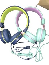 2 Pack Kids Headphones Stereo Foldable Headphones Adjustable Wired Over Ear H...
