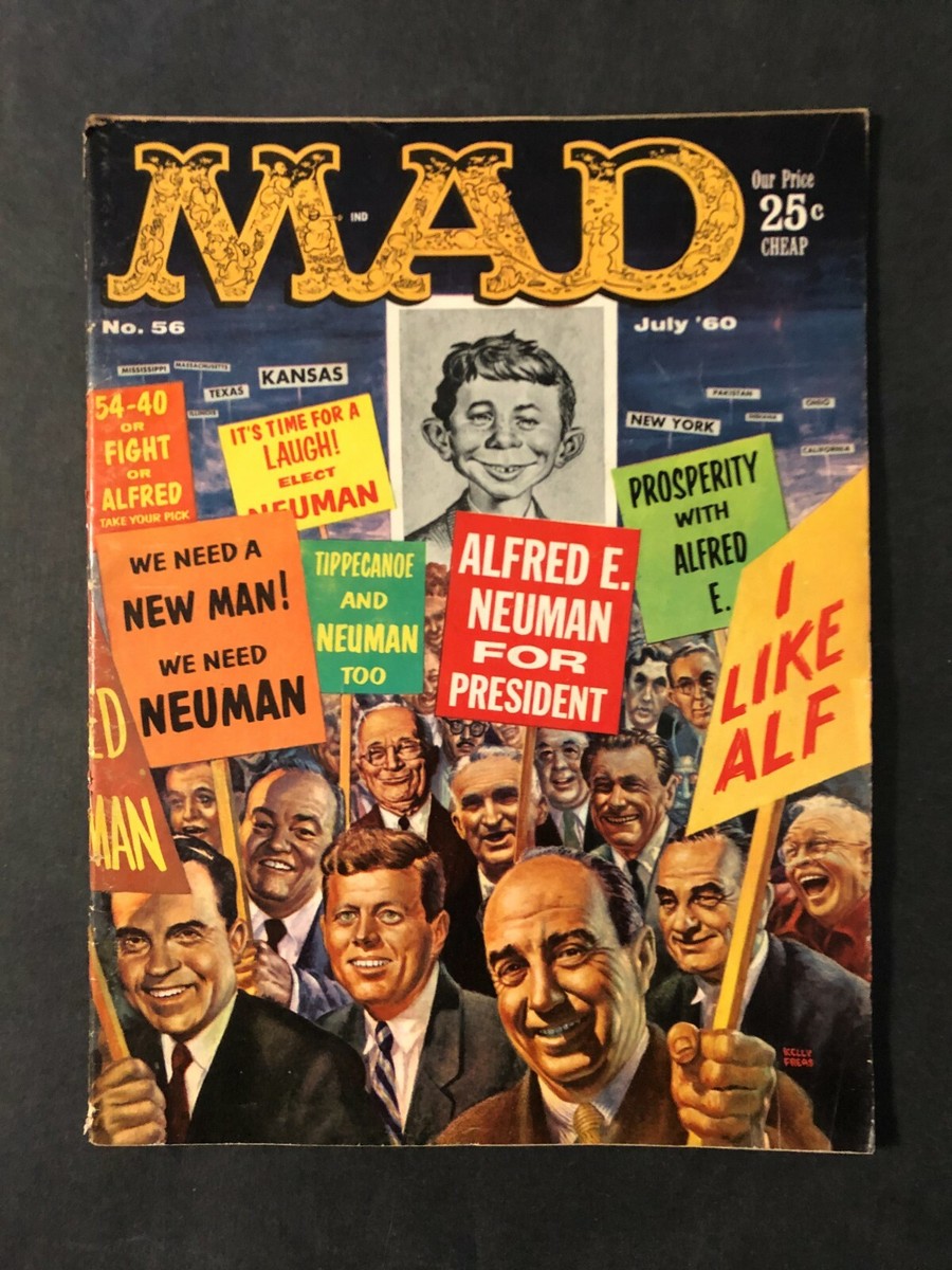 Mad Magazine July 1960 No 56 Alfred E Neuman for President