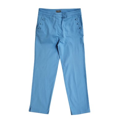 Blaue elegante Hose spitz zulaufendes Bein von Jaeger für Damen 8 W26 L25 K176