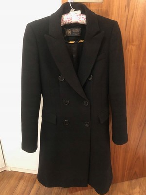 zara wool black coat