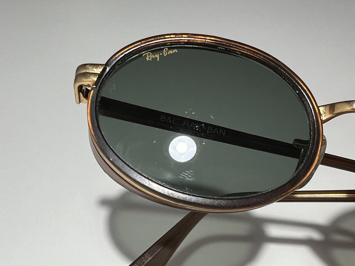 Vintage B&l Ray Ban W2814 Brown/gold Combo G15 SIDECUP Diners